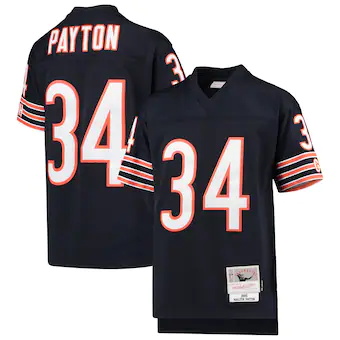 youth mitchell and ness walter payton navy chicago bears 19